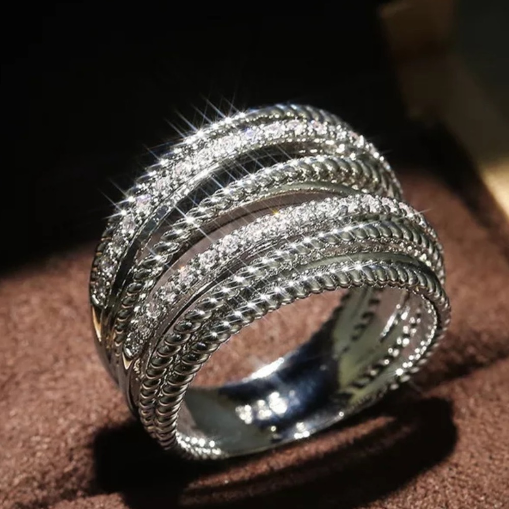 Sterling silver layers ring - Picture 4 of 4